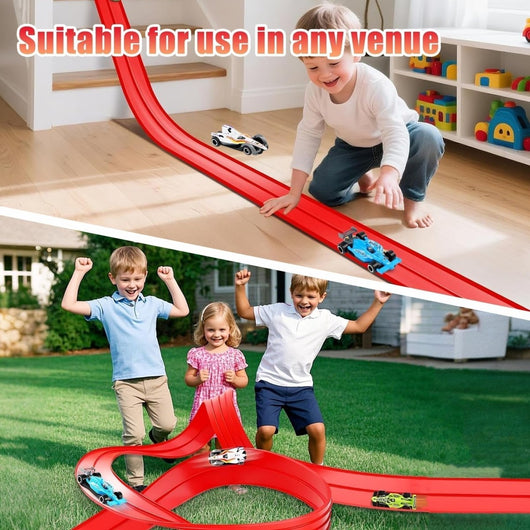 🎄🎁 2025 Christmas Surprise Gift: DIY Hot Wheels Racetrack Racing Toy 🚗✨ - AxenBox