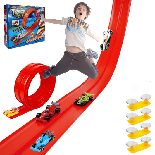 🎄🎁 2025 Christmas Surprise Gift: DIY Hot Wheels Racetrack Racing Toy 🚗✨ - AxenBox