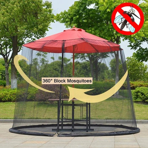 7.5-10 FT Patio Umbrella Mosquito Net, Gift For Camping Lovers