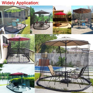 7.5-10 FT Patio Umbrella Mosquito Net, Gift For Camping Lovers