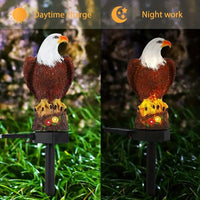 American Eagle Solar Garden Light, Garden Decor - AxenBox