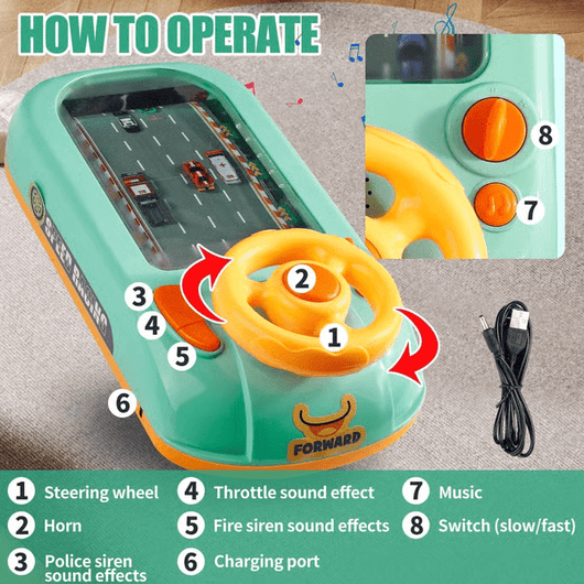 🎅🏻Christmas Sale 50% OFF!!🎁Racing Car Toy with Steering Wheel - AxenBox