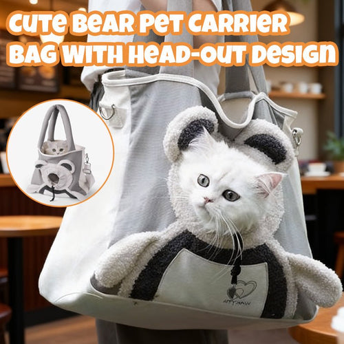 🎄Christmas Sales 60% OFF🐾Cute Bear Pet Carrier Bag With Head-Out Design