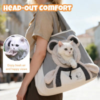 🎄Christmas Sales 60% OFF🐾Cute Bear Pet Carrier Bag With Head - Out Design - AxenBox