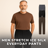 CoolForm Men's Ice Silk Pants – Slim Fit, Super Stretch, Everyday Comfort
