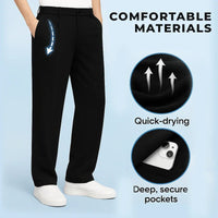 CoolForm Men's Ice Silk Pants – Slim Fit, Super Stretch, Everyday Comfort - AxenBox