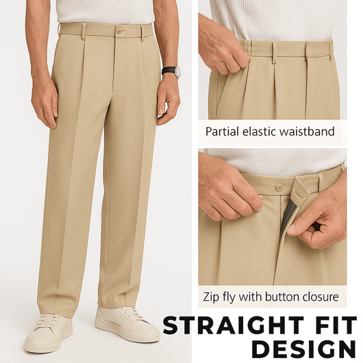 CoolForm Men's Ice Silk Pants – Slim Fit, Super Stretch, Everyday Comfort - AxenBox