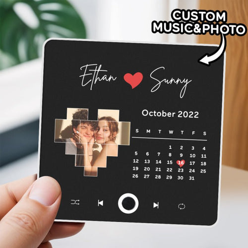 Customized Music Fridge Magnet Personalized Photo Fridge Magnet Can Play Songs and Adjust Volume