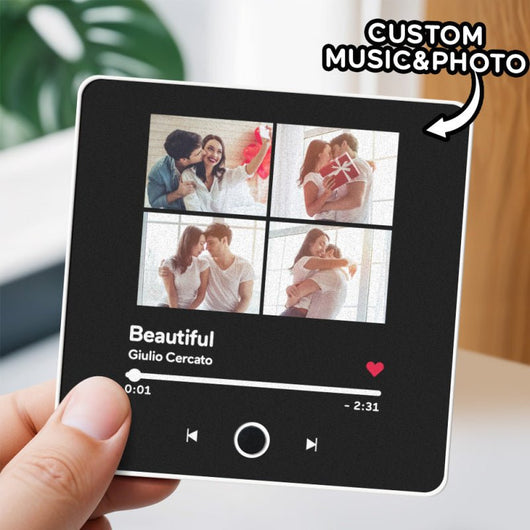 Customized Music Fridge Magnet Personalized Photo Fridge Magnet Can Play Songs and Adjust Volume - AxenBox