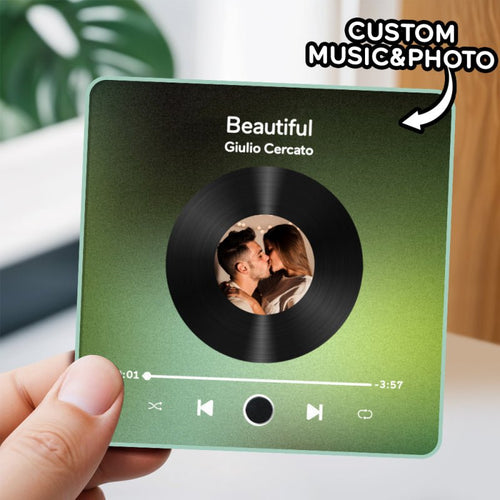 Customized Music Fridge Magnet Personalized Photo Fridge Magnet Can Play Songs and Adjust Volume