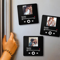 Customized Music Fridge Magnet Personalized Photo Fridge Magnet Can Play Songs and Adjust Volume - AxenBox