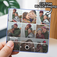 Customized Music Fridge Magnet Personalized Photo Fridge Magnet Can Play Songs and Adjust Volume - AxenBox