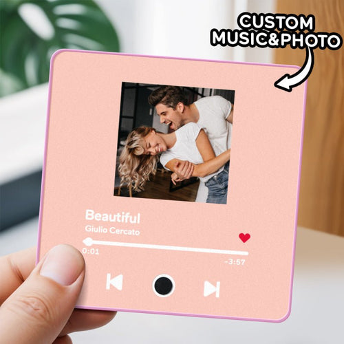 Customized Music Fridge Magnet Personalized Photo Fridge Magnet Can Play Songs and Adjust Volume