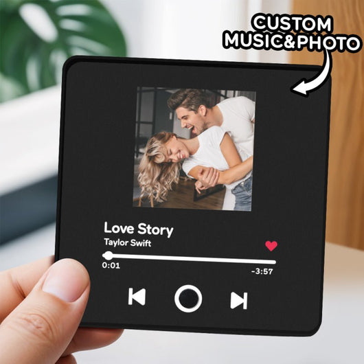 Customized Music Fridge Magnet Personalized Photo Fridge Magnet Can Play Songs and Adjust Volume - AxenBox