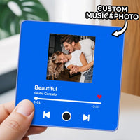 Customized Music Fridge Magnet Personalized Photo Fridge Magnet Can Play Songs and Adjust Volume - AxenBox