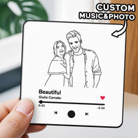 Customized Music Fridge Magnet Personalized Photo Fridge Magnet Can Play Songs and Adjust Volume - AxenBox
