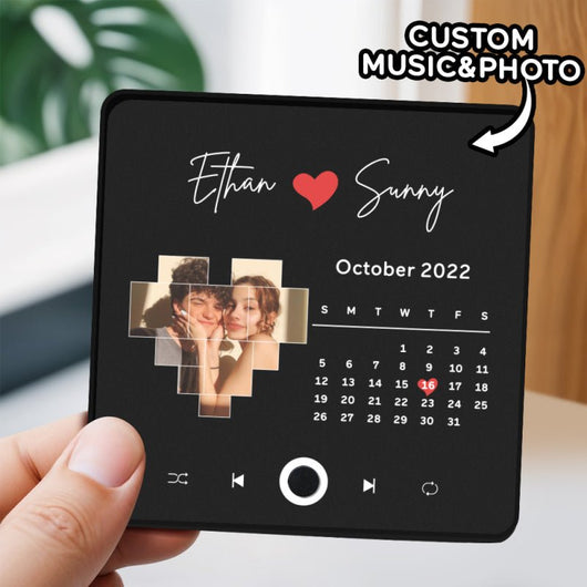 Customized Music Fridge Magnet Personalized Photo Fridge Magnet Can Play Songs and Adjust Volume - AxenBox