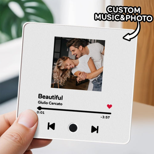 Customized Music Fridge Magnet Personalized Photo Fridge Magnet Can Play Songs and Adjust Volume