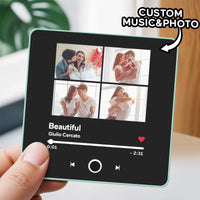 Customized Music Fridge Magnet Personalized Photo Fridge Magnet Can Play Songs and Adjust Volume - AxenBox