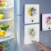 Customized Music Fridge Magnet Personalized Photo Fridge Magnet Can Play Songs and Adjust Volume - AxenBox