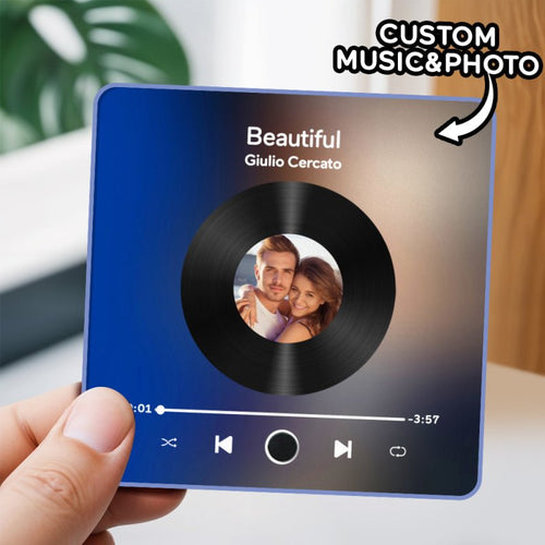 Customized Music Fridge Magnet Personalized Photo Fridge Magnet Can Play Songs and Adjust Volume
