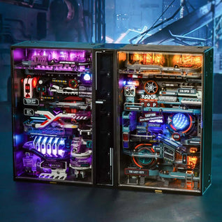 Cyberpunk-Inspired Futuristic Marble Run Puzzle