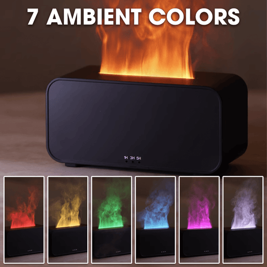 Essential Oil Flame Diffuser & Humidifier – 3 - in - 1 Scent, Mist, Glow - AxenBox
