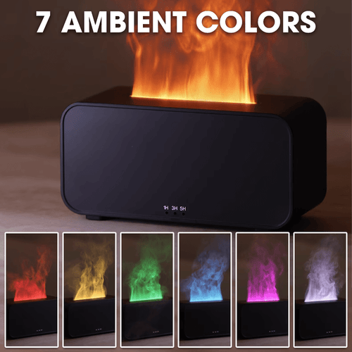Essential Oil Flame Diffuser & Humidifier – 3-in-1 Scent, Mist, Glow