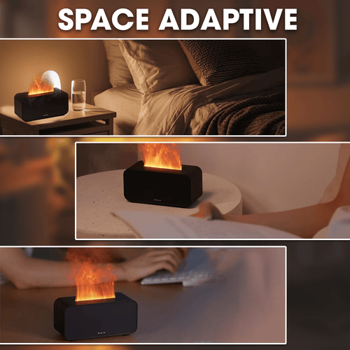 Essential Oil Flame Diffuser & Humidifier – 3-in-1 Scent, Mist, Glow