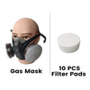 Gas Mask+10 PCS Filter Pads