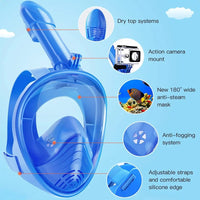 Full Face Snorkeling Mask with Removable Camera Holder - AxenBox