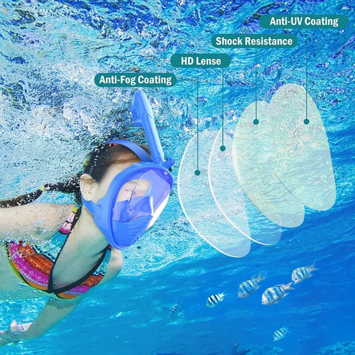 Full Face Snorkeling Mask with Removable Camera Holder