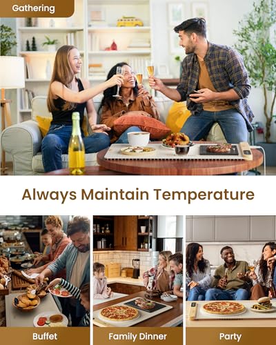 Full Surface Heating Food Warming Mat with 6 Temperature Settings - AxenBox