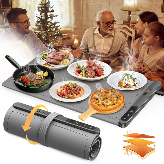 Full Surface Heating Food Warming Mat with 6 Temperature Settings - AxenBox