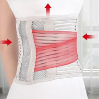 Heat - pressed Mesh Breathable Steel Plate Support Waist Protector - AxenBox