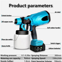 High - pressure Cordless Paint Sprayer with Battery - AxenBox