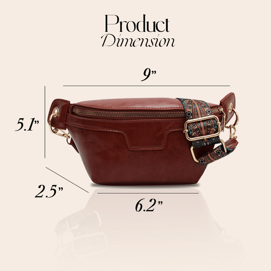Lannie Women Vintage Bohemian Fashion High Quality Leather Crossbody Bag with Zipper for Casual and Travel - AxenBox