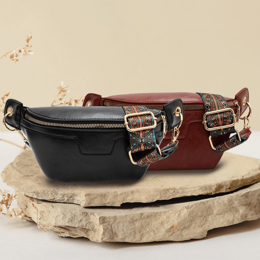 Lannie Women Vintage Bohemian Fashion High Quality Leather Crossbody Bag with Zipper for Casual and Travel - AxenBox