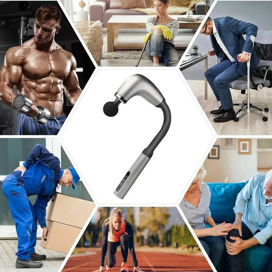 Massage Gun with Upgraded Extension Handle, Back Massager for Pain Relief Deep Tissue - AxenBox
