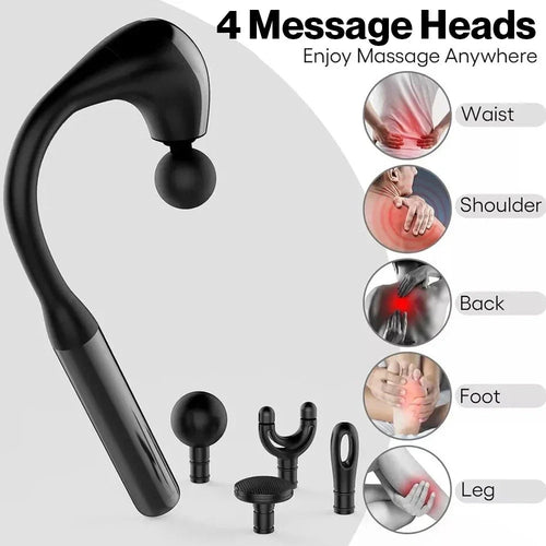 Massage Gun with Upgraded Extension Handle, Back Massager for Pain Relief Deep Tissue