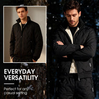 Men's Stylish Warm Jacket & Pants Two - Piece Set - AxenBox