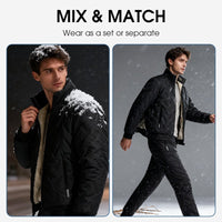 Men's Stylish Warm Jacket & Pants Two - Piece Set - AxenBox