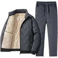 Men's Stylish Warm Jacket & Pants Two - Piece Set - AxenBox