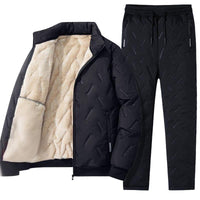 Men's Stylish Warm Jacket & Pants Two-Piece Set