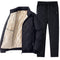 Men's Stylish Warm Jacket & Pants Two-Piece Set