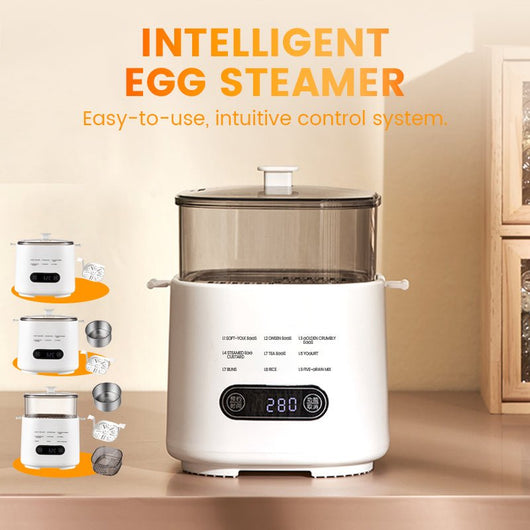 Mini Multi - Functional Egg Cooker Set with Smart Touch Panel - AxenBox