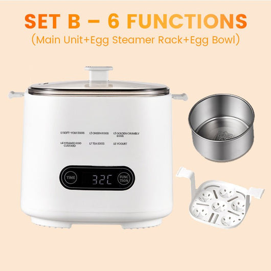 Mini Multi - Functional Egg Cooker Set with Smart Touch Panel - AxenBox