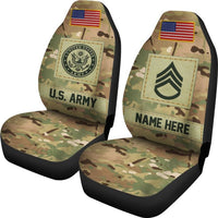 Personalized Car Seat Covers for a Veteran with Military Insignia (2pcs, universal fit) - AxenBox