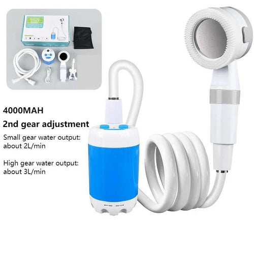 Portable Camping Shower – Rechargeable, Fast Charging, Lightweight & Easy to Use