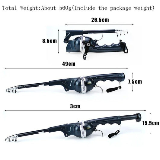Portable Folding Fishing Rod, Gift For Fishing Lovers - AxenBox